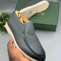Men's Love Piano Textured Leather Slip-On Loafers - Comfortable Casual Smart Driving Shoes with Contrast Sole for men - View 3