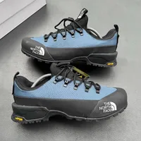 The North Face Vibram All-Terrain Hiking Shoes for Men  Women - Durable Blue Black and Yellow Outdoor Trail Sneakers - View 1