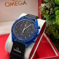 Men's OMEGA x Swatch Speedmaster Moonswatch Mission to Mercury Bioceramic Chronograph Watch - View 3