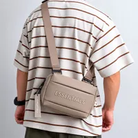 Unisex ESSENTIALS Fear of God Embossed Crossbody Side Shoulder Bag – Stylish  Versatile Streetwear Sling Pouch in Black  Khaki for Everyday Essentials - View 3
