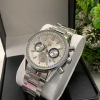 Men's Tag Heuer Carrera Chronograph Silver Stainless Steel Chain with Blue Dial Analog Watch - Precision Timepiece for Modern Gentlemen - View 4