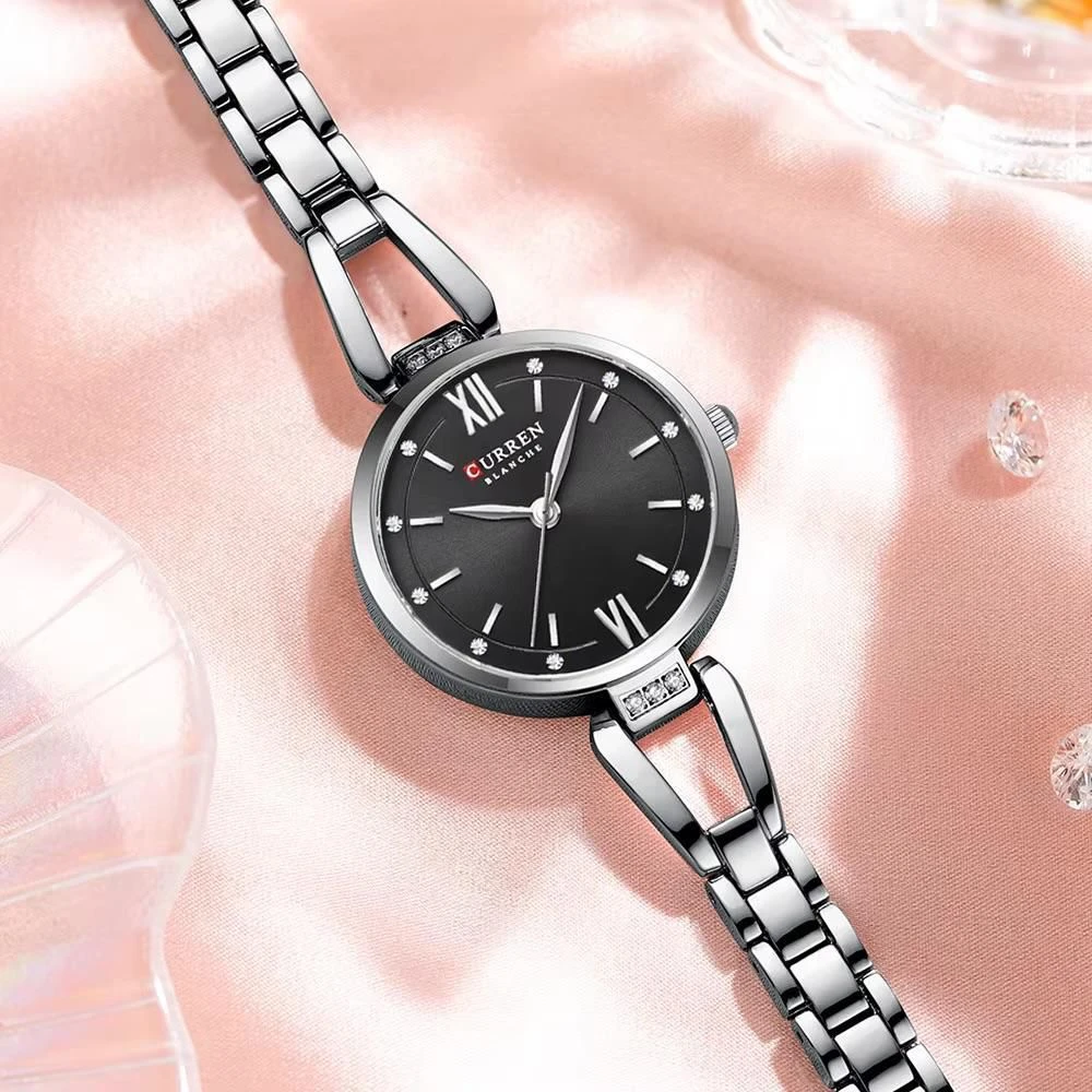 Women's CURREN 9092 Elegant Silver and Gold Crystal Watch Classic Fashion Wristwatch - Quartz Watch Fashion Luxury Elegant Stainless Stee