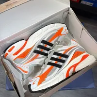Adidas Adiprene White and Orange Chunky Sole Lifestyle Sneakers Running Sporty Mesh Trainers Shoe - View 1