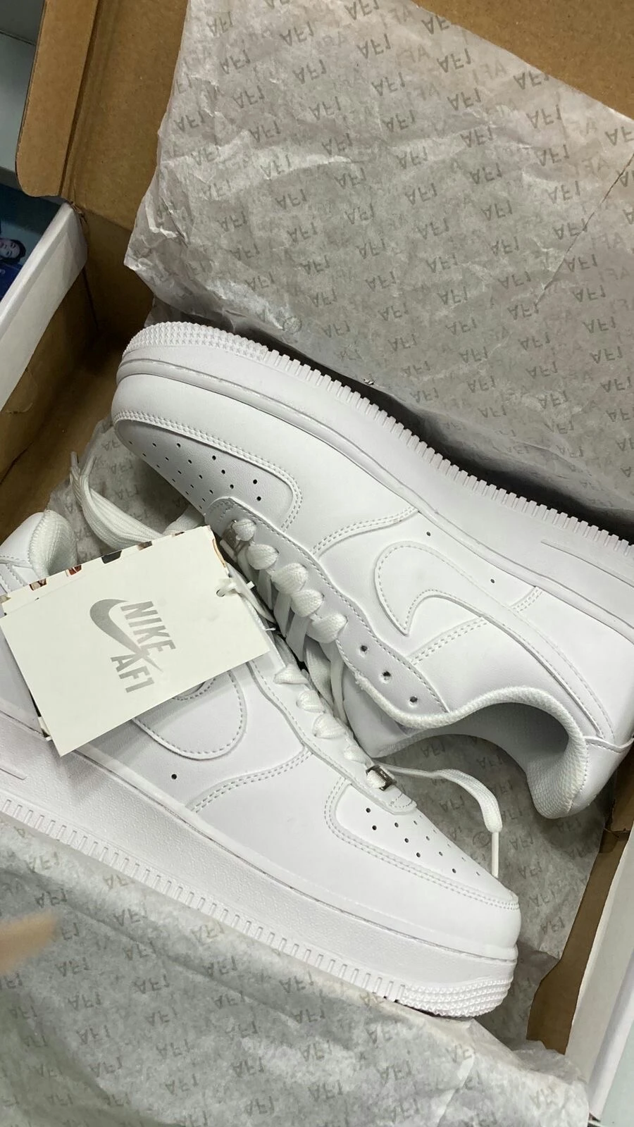 Nike Air Force 1 All White & All black Original Leather Sneakers fo men & women