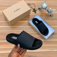 ZARA Premium Black and brown Comfort Slide Sandals - Stylish Open-Toe Slip-Ons for Everyday Casual Wear and Relaxation - View 1