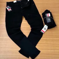 Men's Classic Black Denim Jeans Trousers - Slim Fit Stretch Trousers for Everyday Comfort  Style - View 1