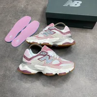 Women's New Balance 9060 Pink  White Lifestyle Trainers Sneakers - Trendy Chunky Sole Sport Style Shoes for Everyday Comfort  Fashion - View 2