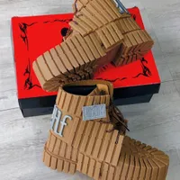 Timberland MSCHF 2×4 Brutal Chunky Platform Lug Sole Combat Boots for Men - Edgy High-Top Fashion Boot - View 2