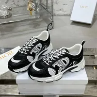 Dior Authentic Chrono Sneakers Black and White Chunky Fashion Sneakers with Bold Stylized CD - View 3