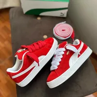 Puma Suede XL Classic Hot Red and Blue Unisex Sneakers – Iconic Lifestyle Trainers with White Formstrip  Extra Laces - View 1