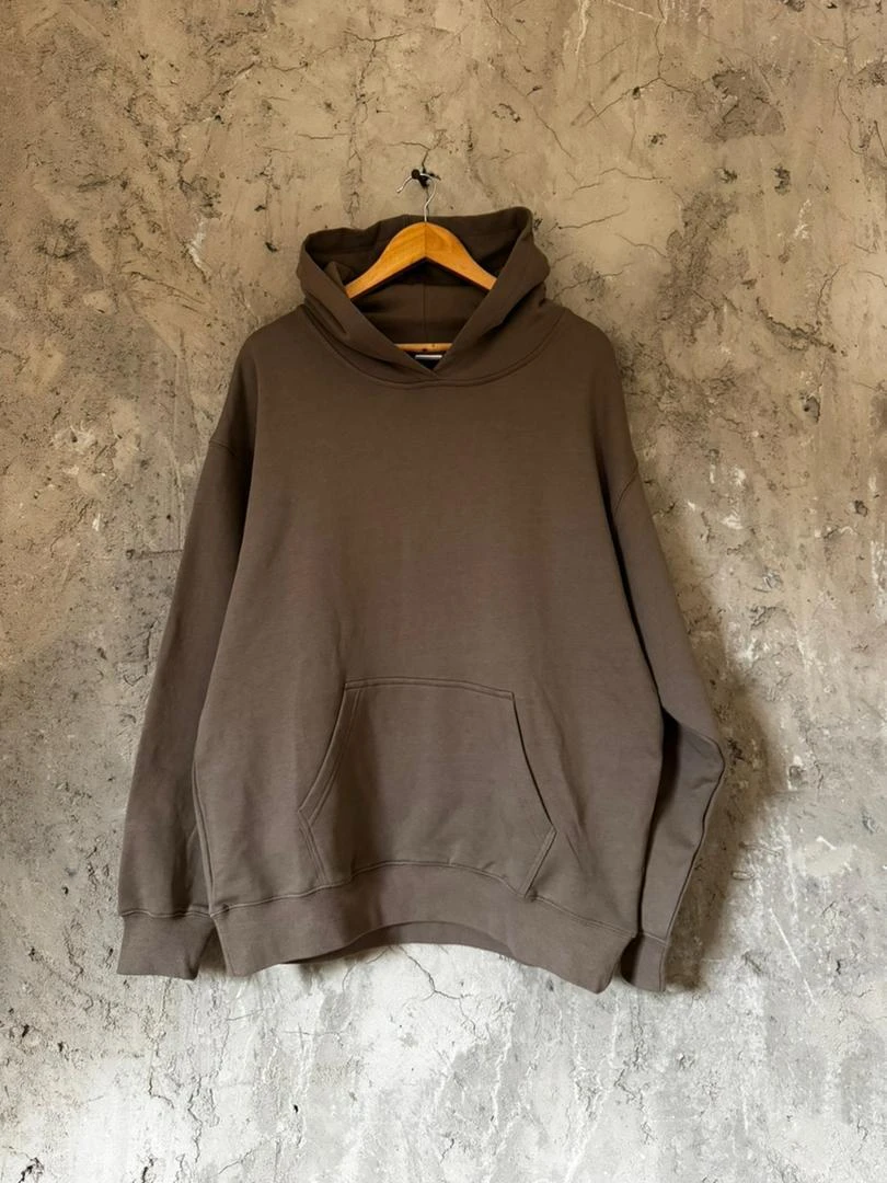 Men's Premium Oversized Brown Hoodie - Relaxed Fit Pullover Sweatshirt with Kangaroo Pocket for Casual Streetwear Style
