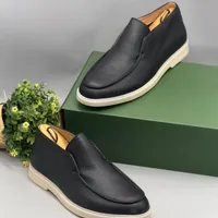 Men's Love Piano Textured Leather Slip-On Loafers - Comfortable Casual Smart Driving Shoes with Contrast Sole for men - View 4
