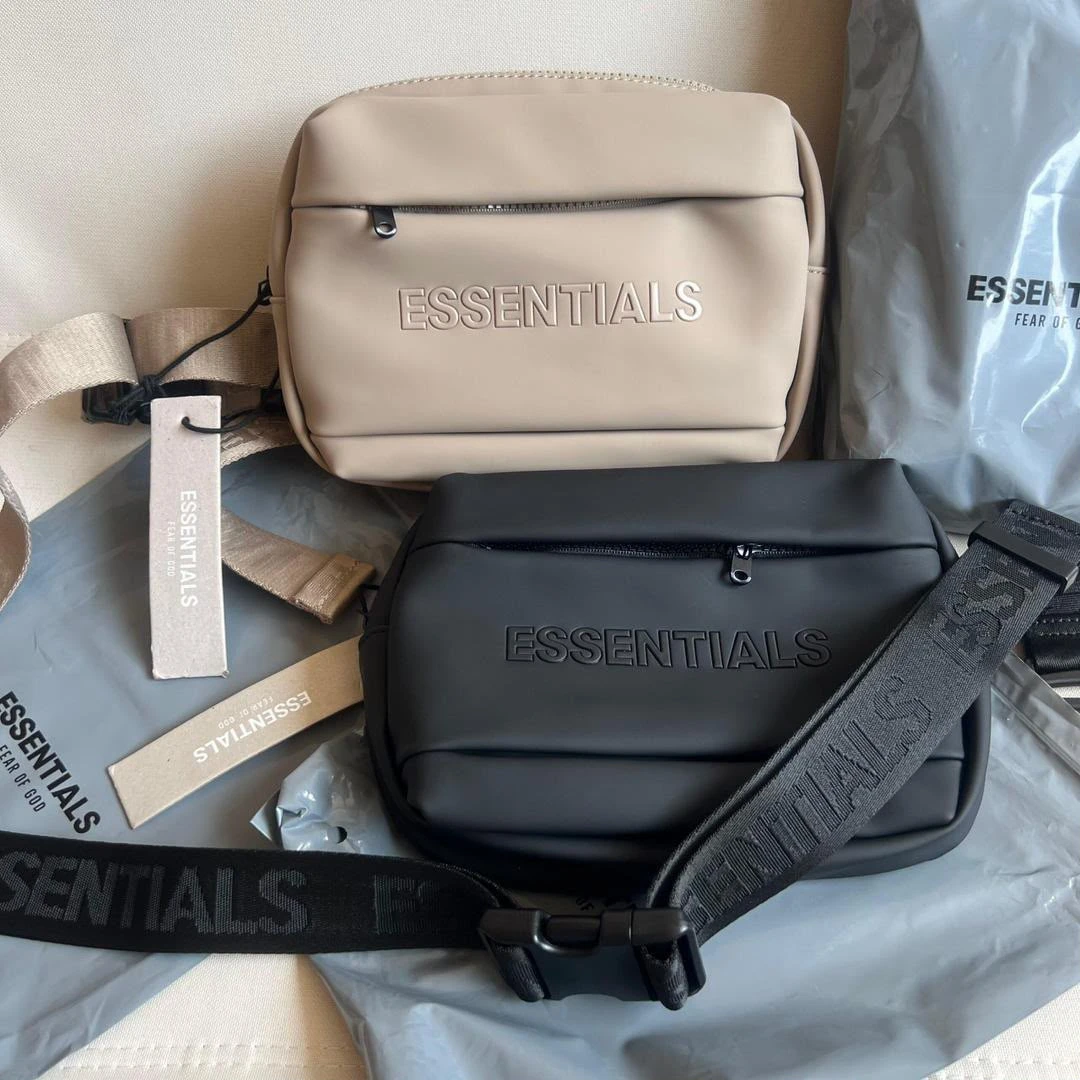 Unisex ESSENTIALS Fear of God Embossed Crossbody Side Shoulder Bag – Stylish  Versatile Streetwear Sling Pouch in Black  Khaki for Everyday Essentials
