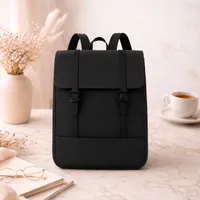 Waterproof Gore-tex Minimalist Flap-Top Backpack Bag with Adjustable Buckle Straps - Durable Everyday Carry for School and Travel - View 3