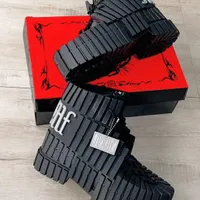 Timberland MSCHF 2×4 Brutal Chunky Platform Lug Sole Combat Boots for Men - Edgy High-Top Fashion Boot - View 1