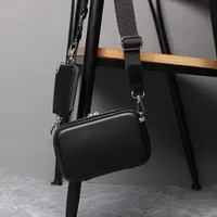 Modern Dual-Tone Crossbody Messenger Bag with Detachable Card Pouch - Stylish  Versatile Adjustable Side Shoulder Sling bag for Travel Daily Essentials - View 2