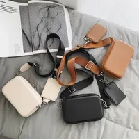 Modern Dual-Tone Crossbody Messenger Bag with Detachable Card Pouch - Stylish  Versatile Adjustable Side Shoulder Sling bag for Travel Daily Essentials - View 3