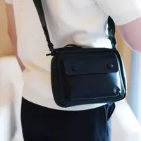 Urban Chic Two-Tone Crossbody Bag - Olive Green and White, Stylish Front Pocket Shoulder Pouch for Everyday Essentials - View 4
