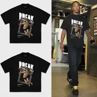 Men's Black "Break The Mold" Cherub Graphic T-Shirt - Stylish Streetwear Casual Tee with Unique Art Print for Expressive Fashion - View 1