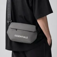 Essentials Unisex Beige Crossbody Messenger Bag – Stylish Everyday Carry Pouch for Men & Women, Adjustable Strap for Casual Streetwear & Travel - View 2