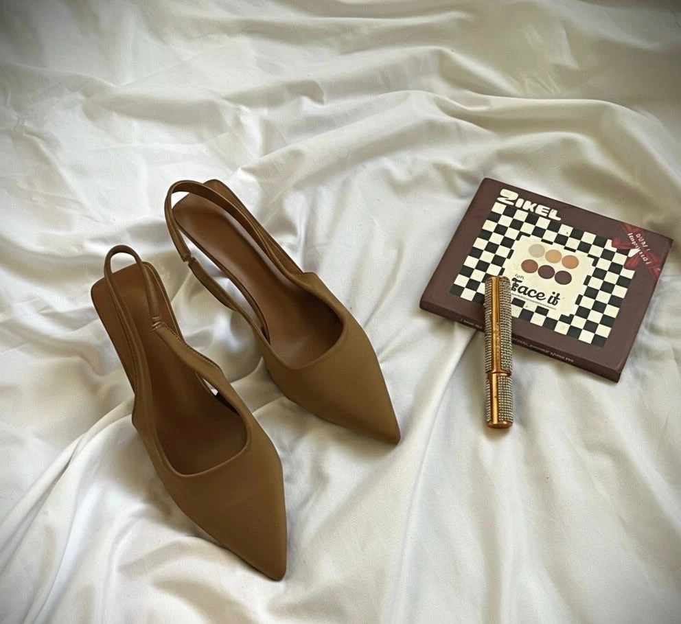 Ladies Slingback 1.5inch Quality Heels - available in red black & brown