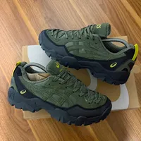 ASICS GEL-NYC Olive Green Black Chunky Trail Sneakers - Stylish All-Terrain Lifestyle Trainers for Urban Adventures Outdoor Perfromance Boot - View 1