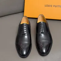 Men's Luxury Genuine Leather Cap Toe Oxford Dress Shoes - Classic Black 
and Rich Dark Brown Formal Executive Men's Shoe - View 3