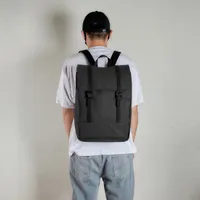 Waterproof Gore-tex Minimalist Flap-Top Backpack Bag with Adjustable Buckle Straps - Durable Everyday Carry for School and Travel - View 5