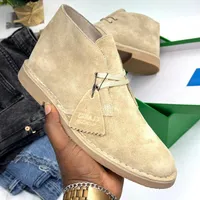 Clarks Original Men's Desert Boots in Sand Suede – Classic Lace-Up Chukka Footwear for Men - View 2