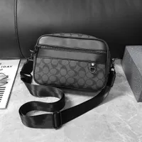 Black Faux Leather Crossbody Messenger Bag - Durable Shoulder Pouch for Daily Essentials Carry and Travel - View 1