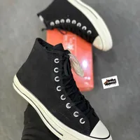 Converse Classic Black High-Top Chuck Taylor Sneakers Durable Canvas-Style Shoes for Everyday Comfort Timeless Streetwear Fashion - View 2
