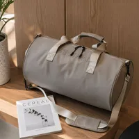Small size Essentials Rounded Duffel Bag with Detachable Shoulder Strap – Sleek  Durable Gym Travel Sport Carry-All - View 2