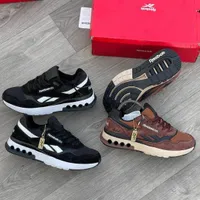 Men's Reebok Classic Lifestyle Sneakers - Premium Brown Suede & Mesh Casual Trainers with Durable Sole for Everyday Style - View 2
