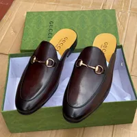 Men's Luxury Dark Brown Leather Horsebit Slip-On Mules – Elegant Italian Style Loafers for Sophisticated Gentlemen - View 1