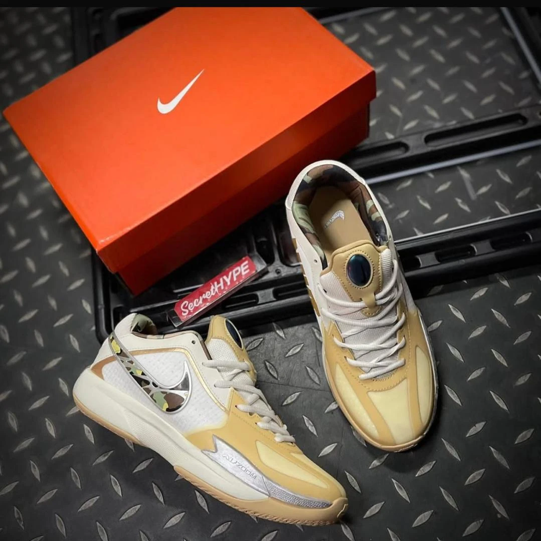 Unisex Nike Air Zoom Cream Tan Camo Casual Athletic Sneakers - Stylish Everyday Comfort Trainers