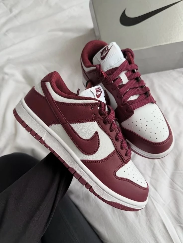 Nike Original SB Dunk Low Men & Women’s Sneakers - Olive Green & Maroon colors