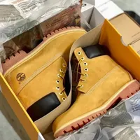 Timberland Original Premium 6-Inch Yellow Nubuck Leather Waterproof Work Boot - View 2