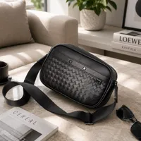 Small Shoulder Crossbody Waist Bag with Bricks Partten to Carry Everyday Essentials for Men and Women  - View 1