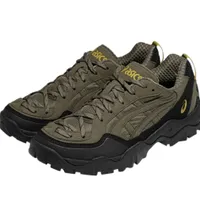 ASICS GEL-NYC Olive Green Black Chunky Trail Sneakers - Stylish All-Terrain Lifestyle Trainers for Urban Adventures Outdoor Perfromance Boot - View 3