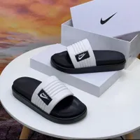 Nike Black and White Comfort Slides - Sporty Slip-On Sandals for Men and Women  Everyday Casual Footwear - View 3