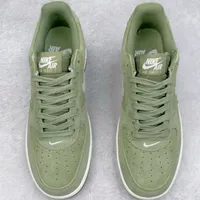 Nike Air Force 1 07 Low Olive Green Suede Sneakers - Classic AF1 Casual Shoes for Everyday Style and Comfort - View 2