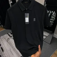 Cotton Men's Dunya Quality All Black Classic Polo Style Short Sleeve Shirt Top  - View 1