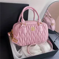 Stylish Women's Quilted Mini Barrel Handbag - Trendy Top Handle & Shoulder Bag with Zipper Closure & Charm Accent - View 2
