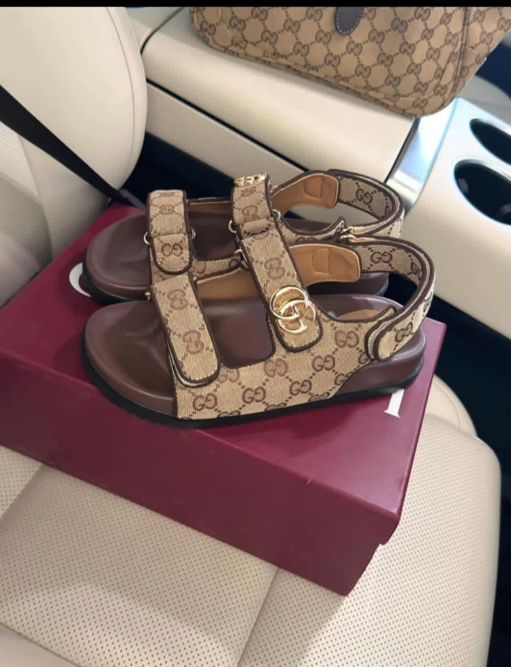 Chic Baby Unisex GG Monogram Adjustable Strap Sandals - Comfortable & Stylish Toddler Footwear for Everyday Fashion