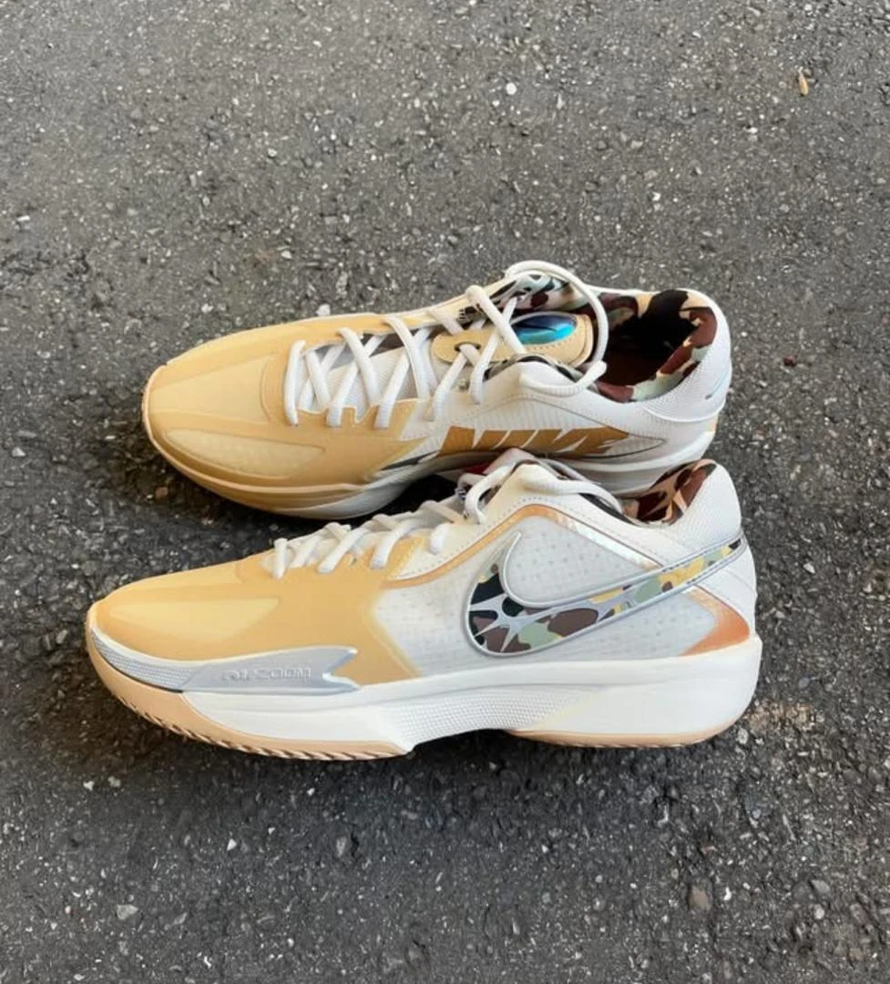 Unisex Nike Air Zoom Cream Tan Camo Casual Athletic Sneakers - Stylish Everyday Comfort Trainers