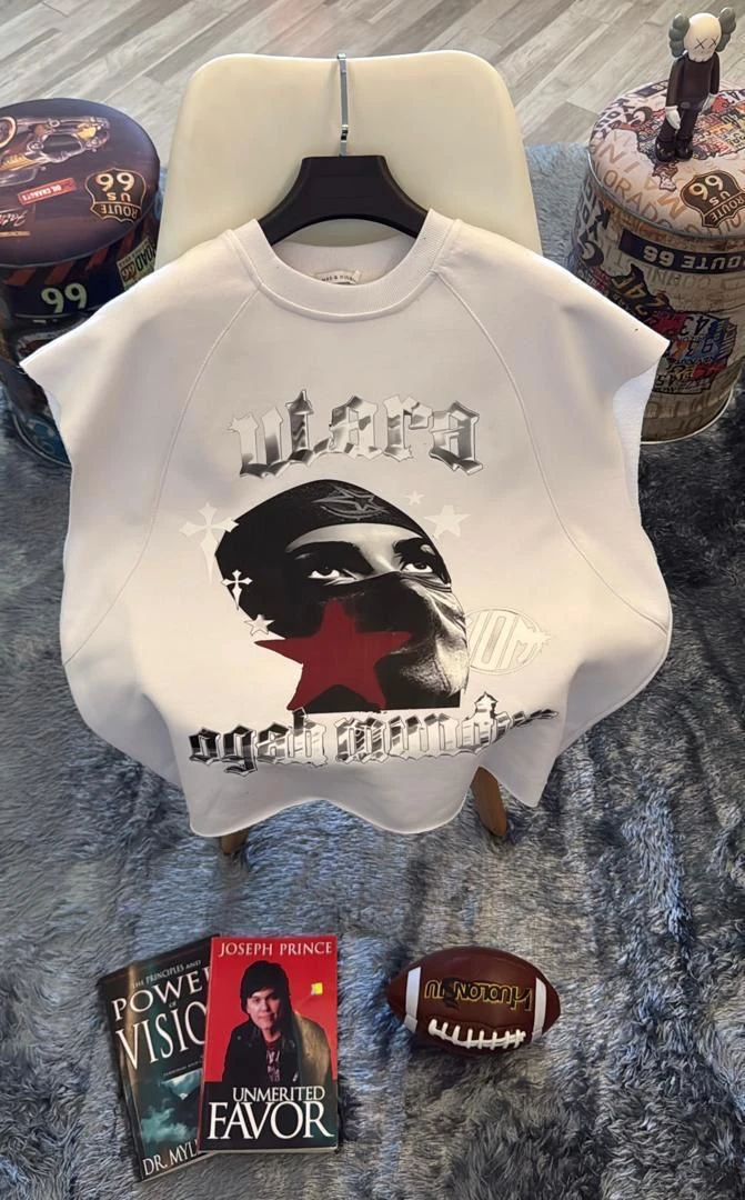 Unisex Red Roughplay Graphic Crewneck Top - Edgy Streetwear Sweatshirt Tee with Dice & Skateboard Print