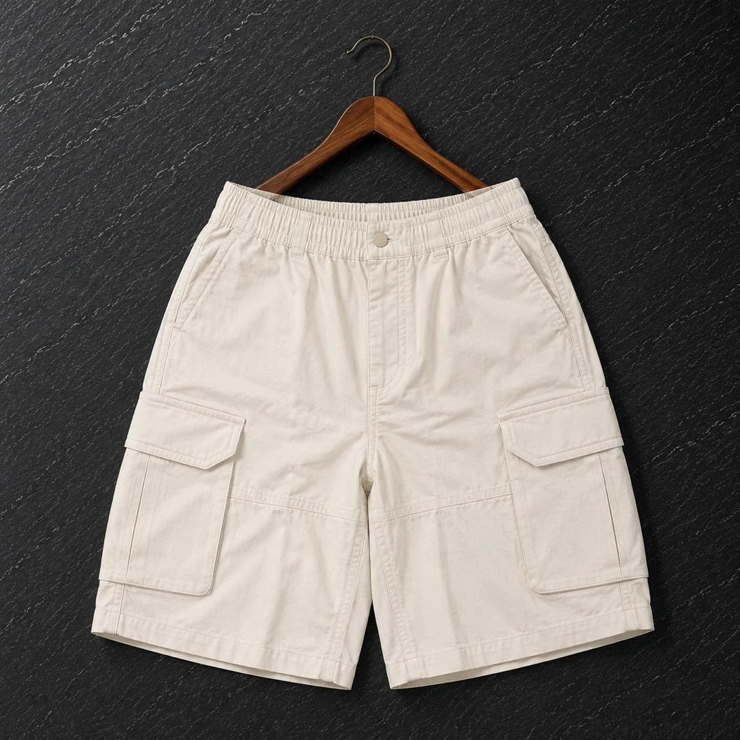 Men's Premium Comfort Fit Cargo Shorts  Versatile Utility Cotton Blend Summer Wear  Relaxed Everyday Casual Bottoms for Style  Function
