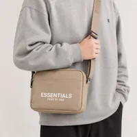 Sleek Essentials Fear of God Black and Khaki Crossbody Shoulder Messenger Bag for Streetwear Daily Carry on - View 2