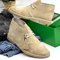 Clarks Original Men's Desert Boots in Sand Suede – Classic Lace-Up Chukka Footwear for Men - View 3