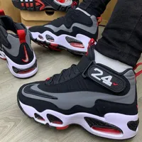 Men's Nike Air Griffey Max 1 'Black Wolf Grey Red' Retro Sneakers – Iconic Cushioned Streetwear Trainers for Ultimate Style & Comfort - View 1
